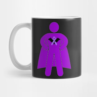 Bat Awareness Ribbon Superhero Man Silhouette Mug